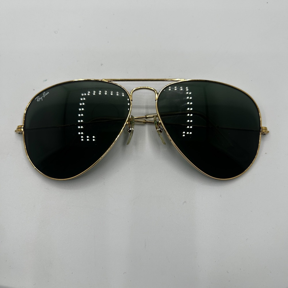 Ray Ban Aviator Sunglasses Mens‎ 58-14 Gold Vintage B&L USA Fair Repair Needed
